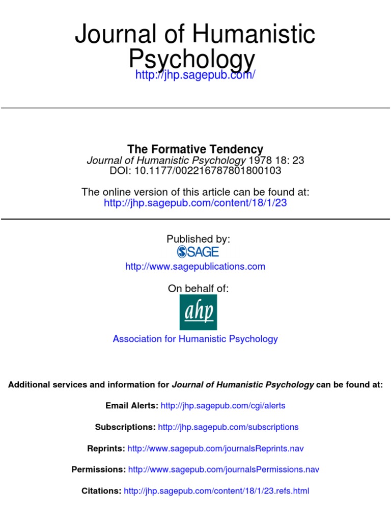 The Formative Tendency | PDF | Stars | Self Awareness