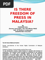 Is There Freedom of Press in Malaysia