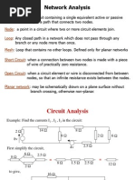 Network Analysis: Branch Node Loop Mesh Short Circuit