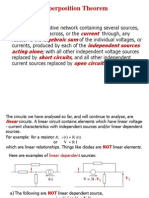 Superposition Theorem: Voltage Current Algebraic Sum Independent Sources Acting Alone Short Circuits Open Circuits