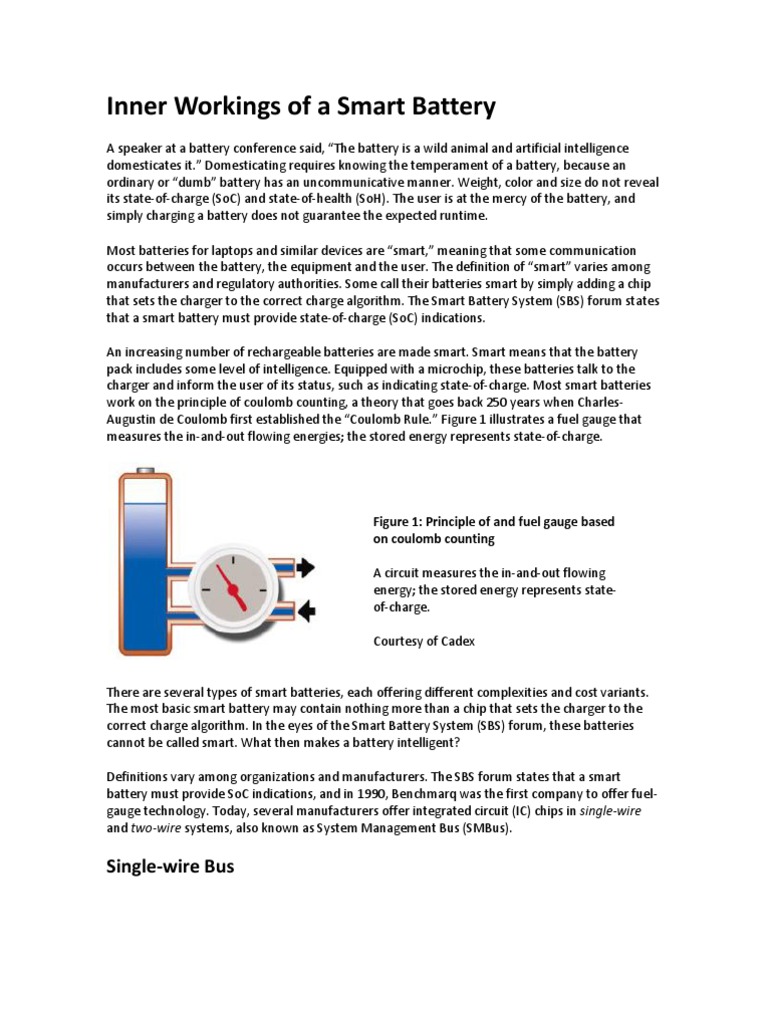 Understanding Smart Battery Technology | PDF | Battery Charger ...