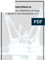 "Study of Marketing Strategy of Bharti Axa Insurance LTD.": Project Report On