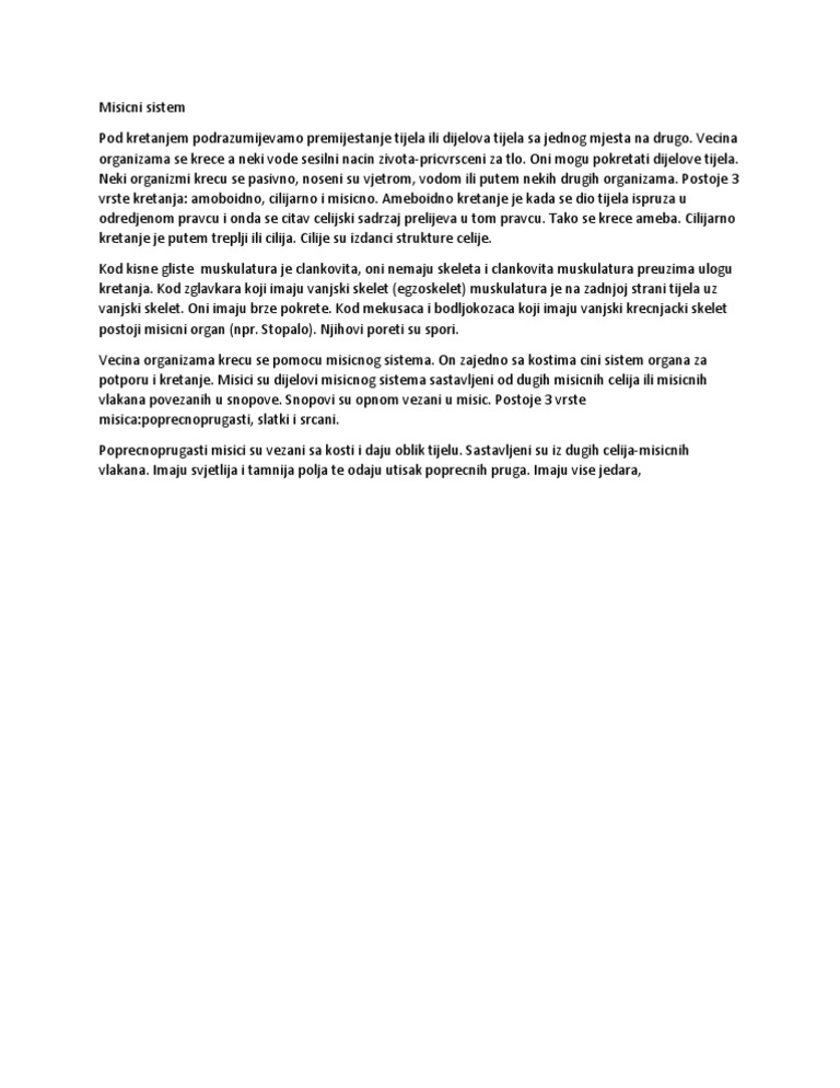 Misicni Sistem | PDF