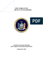 NY Bar Official Content Outline (Revised May 2010)