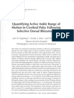 Quantifying Active Ankle Range of Motion in Cerebral Palsy Following Selective Dorsal Rhizotomy