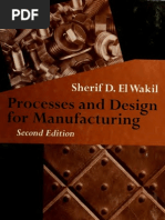 Processes and Design for Manufacturing 1998