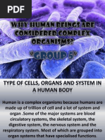 Download Why Human Beings Are Considered Complex Organisms Group 5 by Nuraini Zul SN127109993 doc pdf