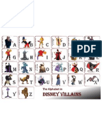 Disney Villians Alphabet Poster