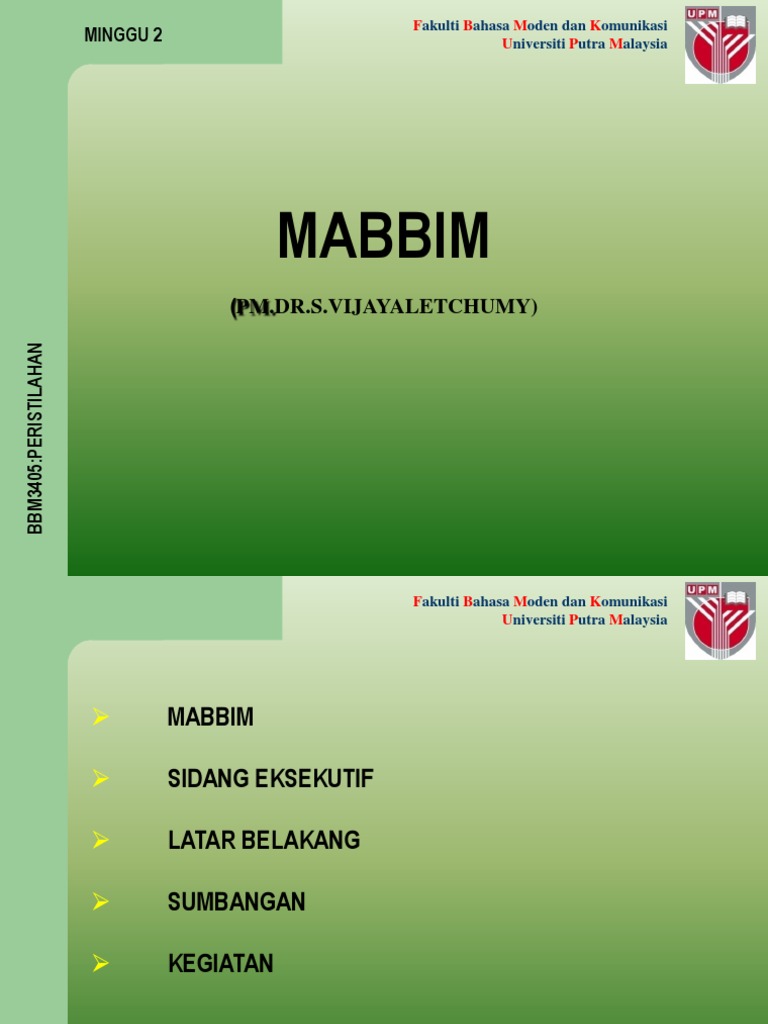 Kegiatan dan Peranan MABBIM | PDF | Seni & Disiplin Bahasa