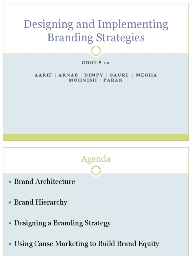 Designing Effective Branding Strategies | PDF | Brand | Strategic ...