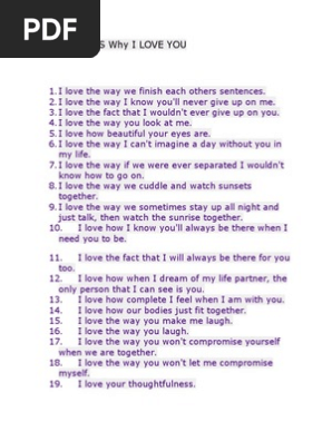 101 Reasons Why i Love You