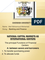 Cavendish University Uganda Banking and Finance Student Paper on International Financial Markets