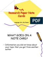 4-Research Paper Note Cards