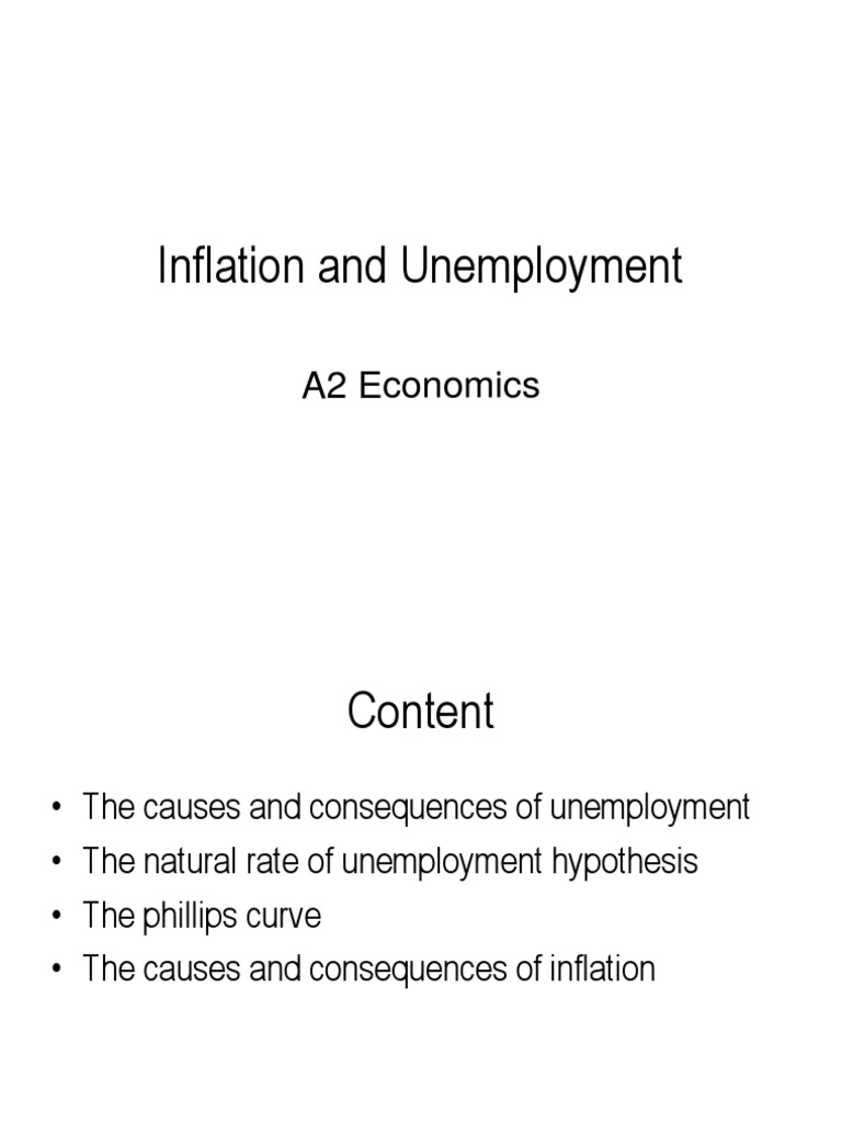 Inflation and Unemployment | PDF | Social Science | Unemployment