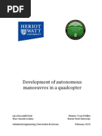 Development of Autonomous Manoeuvres in A Quadcopter