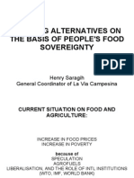 Building Alternatives On The Basis of People'S Food Sovereignty