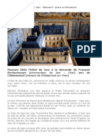 Hotel de Jars - Mansard - Plans Et Elevations