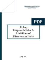 Roles Liabilities and Responsibilities of Directors in India