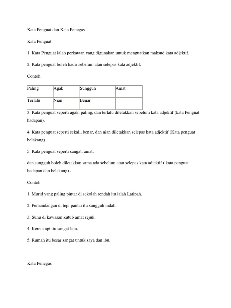 Kata Penguat Dan Kata Penegas Pdf