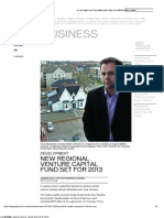 Telegraph Journal - Business - Development __ New Regional Venture Capital Fund Set for 2013
