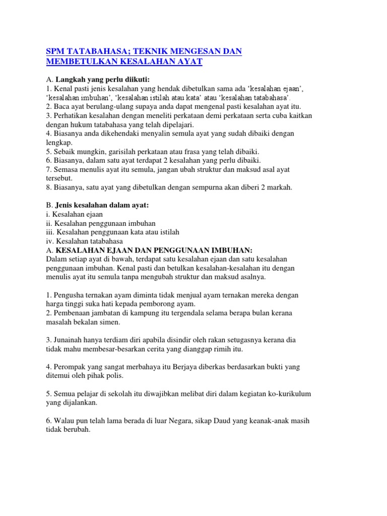 Spm Tatabahasa Pdf