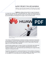 Huawei lên hàng thứ 3 thế giới về sản xuất smartphone