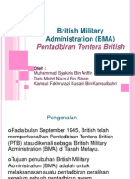 British Military Administration (BMA) Pentadbiran Tentera