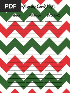 Christmas Card List