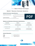 GE Infrastructure: Water & Process Technologies Merlin Reverse Osmosis Systems