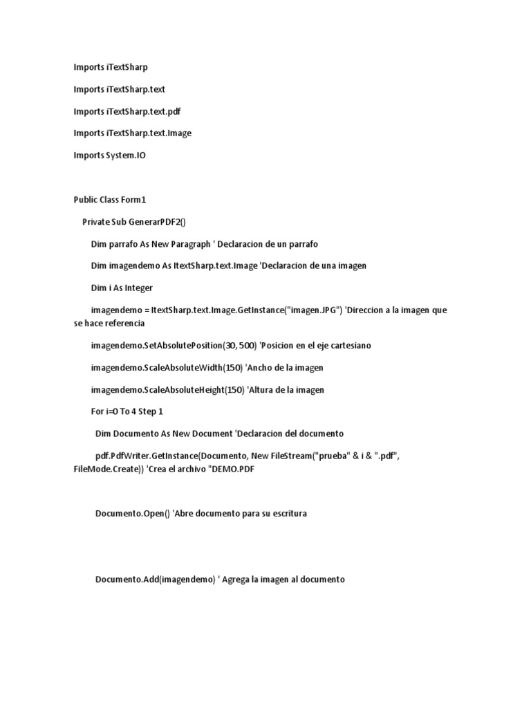 Generación de PDFs con iTextSharp | PDF | Science | Informática y ...