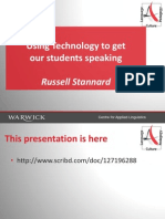Using Technology to get students speaking in language classrooms