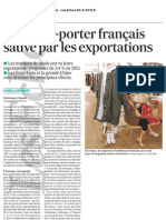 Le prêt-à-porter français sauvé par les exportations