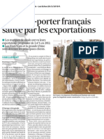 Le Prêt-À-Porter Français Sauvé Par Les Exportations