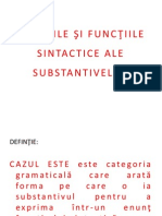 CAZURILE ŞI FUNCŢIILE SINTACTICE ALE SUBSTANTIVELOR