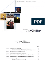 City of Windsor Capital Budget Documents For 2013.
