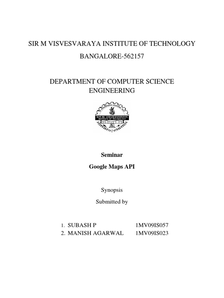 Google Maps Synopsis | PDF | Application Programming Interface | Google