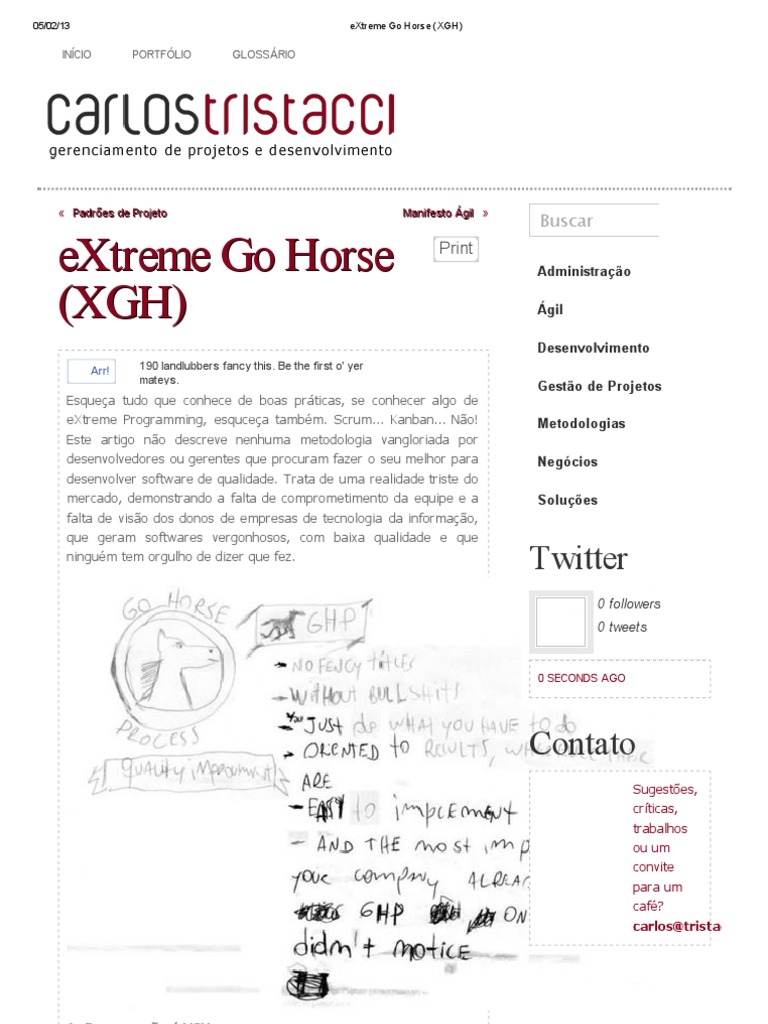 Metodologia eXtreme Go Horse (XGH) | PDF | Axioma | Adobe Flex