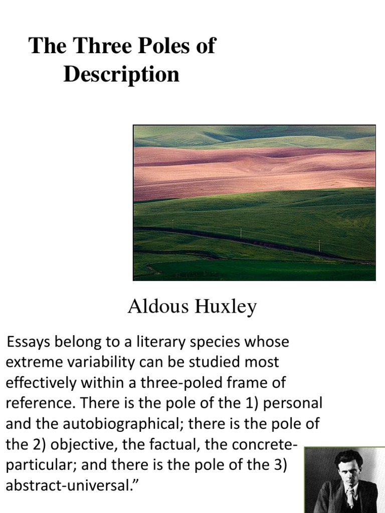 The 3 Poles of Description