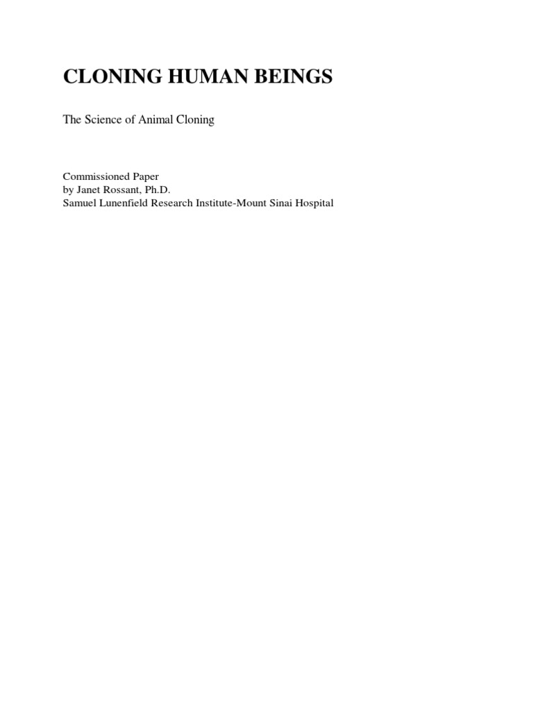 Cloning Human Beings | PDF | Transgene | Cloning