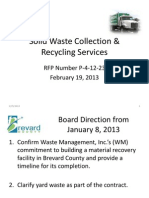 Waste Management Board Presentation from February 19th, 2013 Meeting