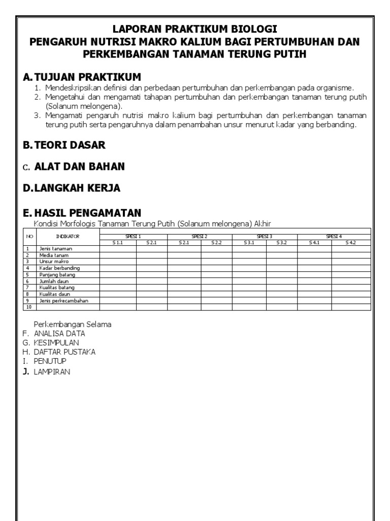 Laporan Praktikum Biologi Enzim Katalase