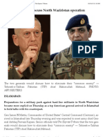 Mattis, Kayani To Discuss North Waziristan Operation - The Express Tribune