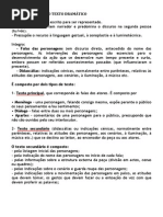 Caracteristicas do texto dramático
