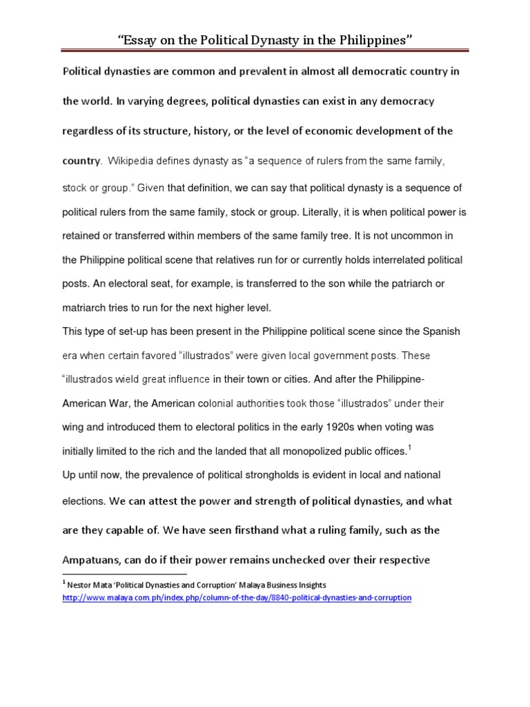 the philippine political structure essay 2 3 paragraph brainly