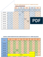 Jadwal Labor Dan Olahraga 2012 2013