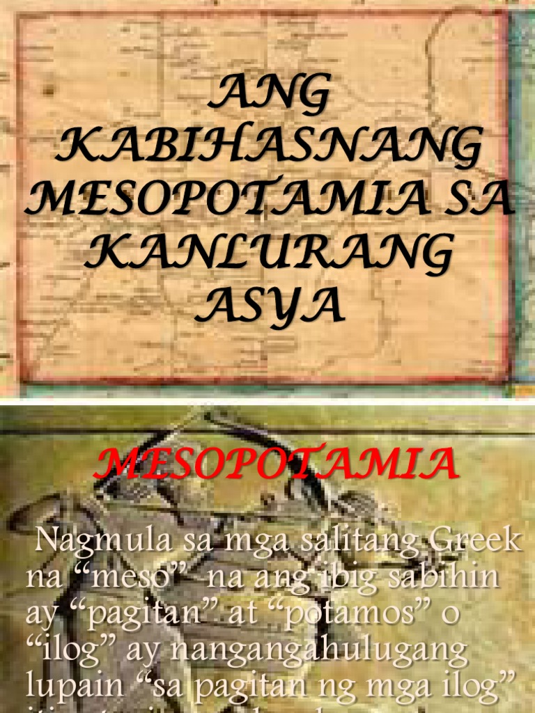 asya mesopotamia kanlurang kabihasnang