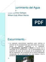 Escurrimiento Del Agua