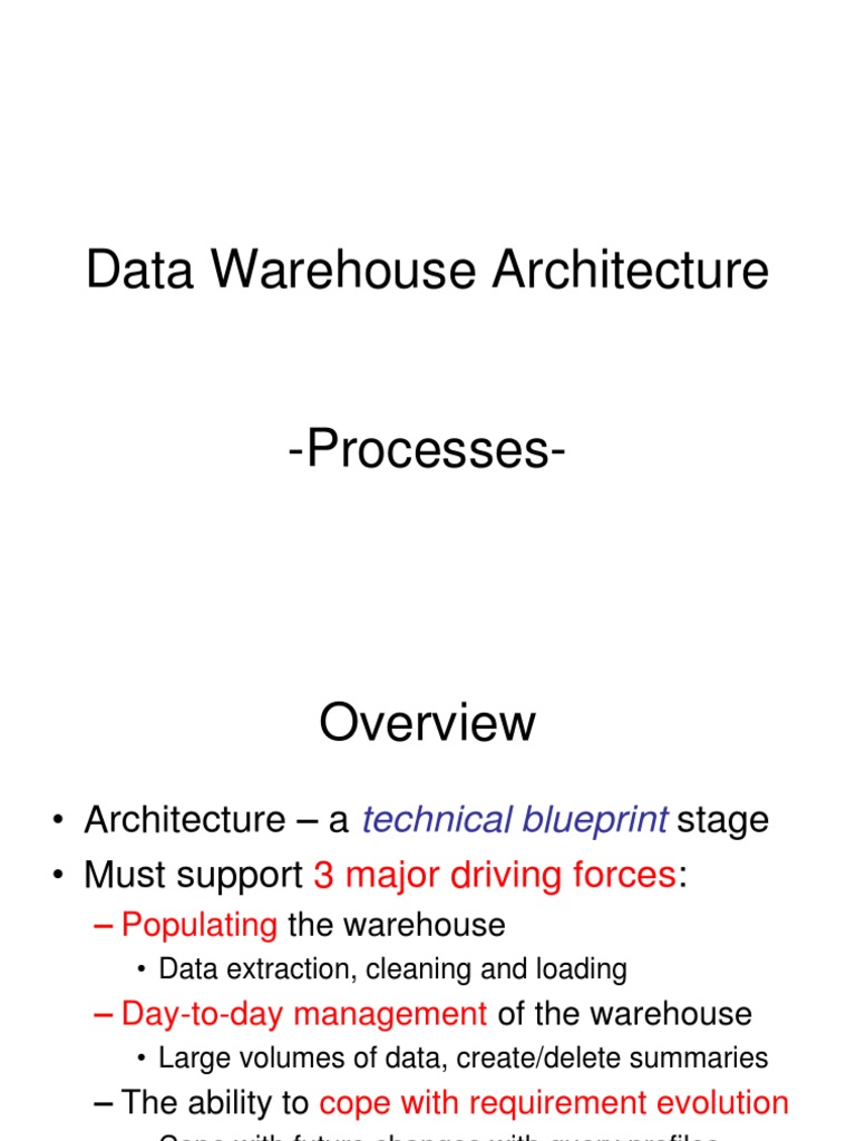 Data Warehouse Architecture Overview | PDF | Data Warehouse | Backup