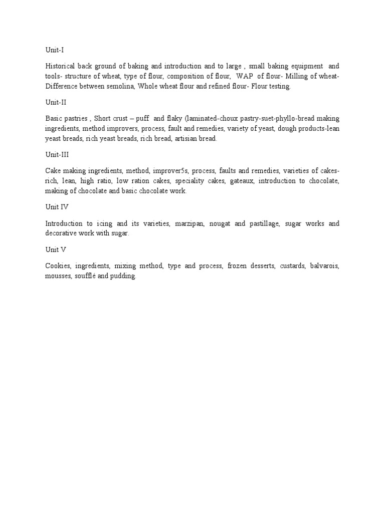Bakery Note | PDF | Breads | Cakes