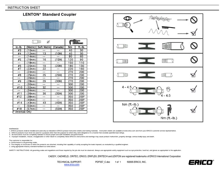 Lenton Coupler Installation Instruction PDF PDF